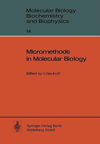 micromethods in molecular biology 1973rd edition volker neuhoff 3642807631, 978-3642807633