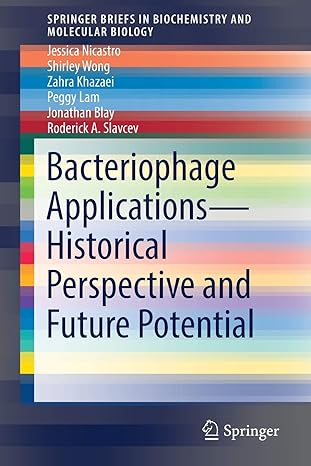 bacteriophage applications historical perspective and future potential 1st edition jessica nicastro ,shirley