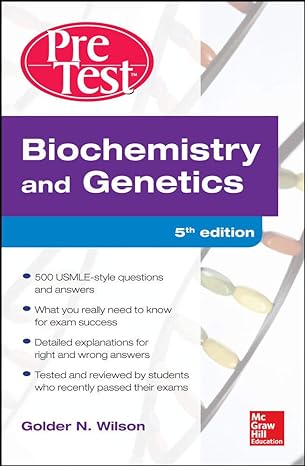 biochemistry and genetics pretest self assessment and review 5th edition golder wilson 0071791442,