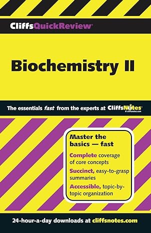 cliffsquickreview biochemistry ii updated edition frank f schmidt 0764585622, 978-0764585623