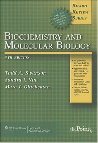 biochemistry and molecular biology 4th edition todd a. swanson ,sandra i. kim ,ph.d. glucksman, marc j.