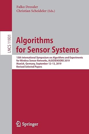algorithms for sensor systems 15th international symposium on algorithms and experiments for wireless sensor
