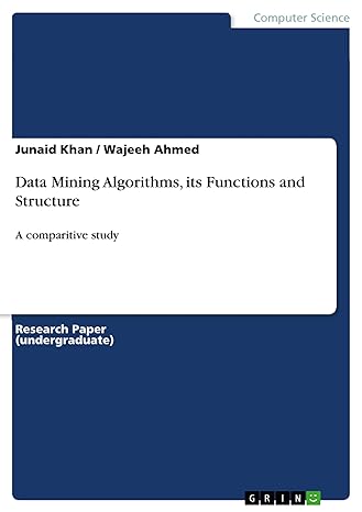 data mining algorithms its functions and structure a comparitive study 1st edition junaid khan 3668527415,