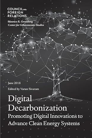 digital decarbonization promoting digital innovations to advance clean energy systems 1st edition varun