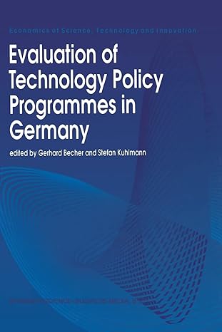 evaluation of technology policy programmes in germany 1995 edition gerhard becher ,stefan kuhlmann
