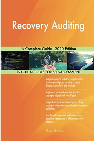 recovery auditing a complete guide 2020 2020th edition gerardus blokdyk 1867348756, 978-1867348757