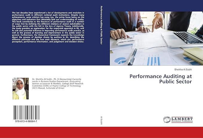 performance auditing at public sector 1st edition sheikha al subhi 6134980641, 978-6134980647