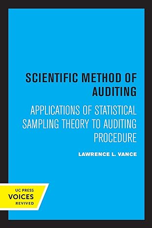 scientific method of auditing applications of statistical sampling theory to auditing procedure 1st edition