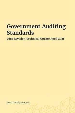 government auditing standards 2018 revision technical update april 2021 1st edition government accountability