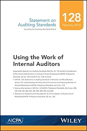 Statement On Auditing Standards Number 128 Using The Work Of Internal Auditors