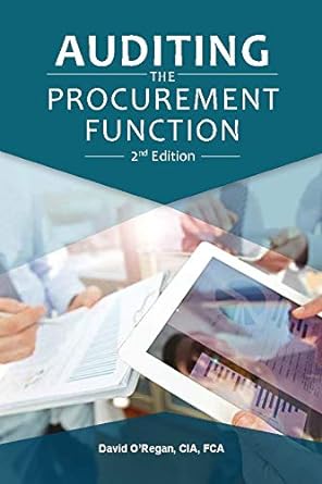 auditing the procurement function 2nd edition david j o regan ,cia ,fca 1634540034, 978-1634540032