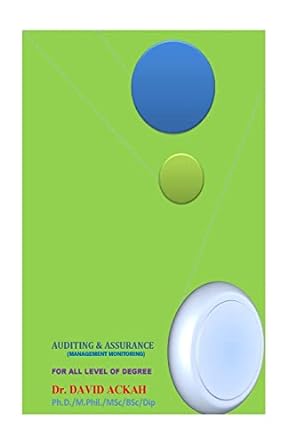 auditing and assurance management monitoring 1st edition dr david ackah 1503235874, 978-1503235878
