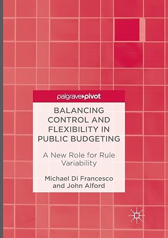 balancing control and flexibility in public budgeting a new role for rule variability 1st edition michael di