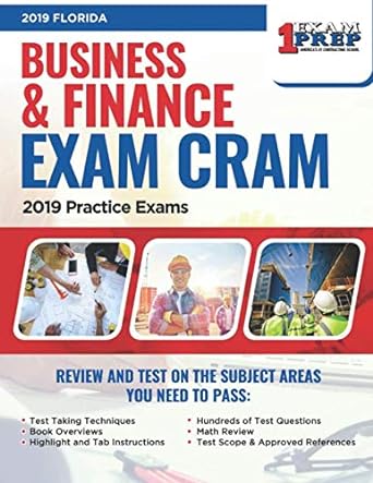 2019 florida business and finance exam cram 2019 practice exams 1st edition one exam prep 1091047081,