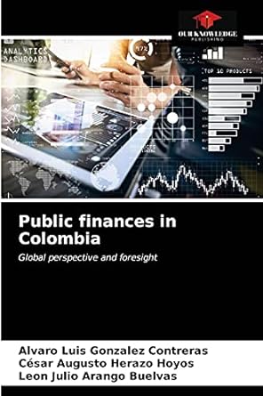 public finances in colombia global perspective and foresight 1st edition alvaro luis gonzalez contreras,