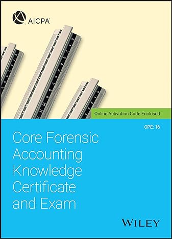 core forensic accounting knowledge certificate and exam 1st edition aicpa 1119696461, 978-1119696469