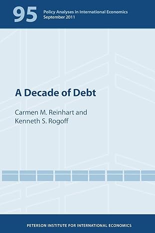 a decade of debt 1st edition carmen reinhart, kenneth rogoff 0881326224, 978-0881326222
