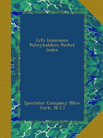 life insurance policyholders pocket index 1st edition . spectator company b009q632fo