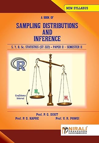 sampling distribution and inference statistics 1st edition dr p g dixit 9351642836, 978-9351642831