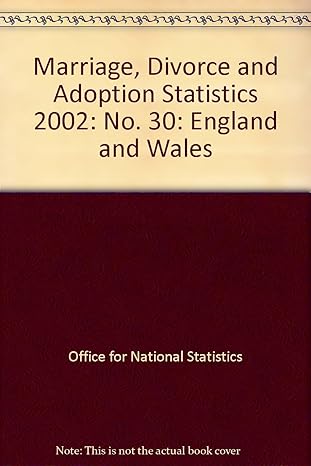 marriage divorce and adoption statistics england and wales 2002 no 30 2005th edition na na 1403985235,