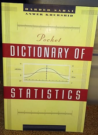 pocket dictionary of statistics 1st edition hardeo sahai ,anwer khurshid 0072516933, 978-0072516937