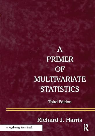a primer of multivariate statistics 3rd edition richard j harris 0415645581, 978-0415645584