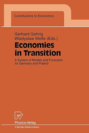 economies in transition a system of models and forecasts for germany and poland 1st edition gerhard gehrig