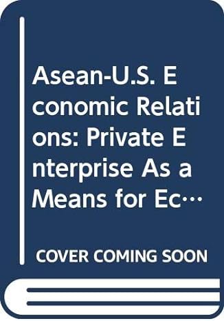 asean u s economic relations private enterprise as a means for economic development and co operation 1st