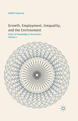 growth employment inequality and the environment unity of knowledge in economics volume i 1st edition a