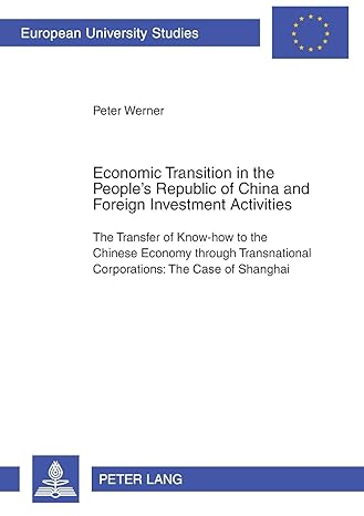 economic transition in the peoples republic of china and foreign investment activities the transfer of know