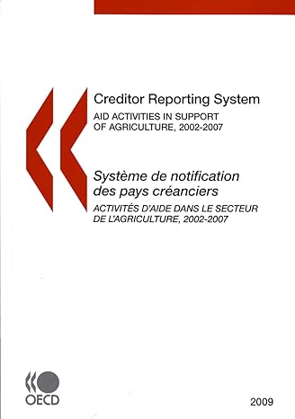 creditor reporting system 2009 aid activities in support of   2009 bilingual edition oecd organisation for