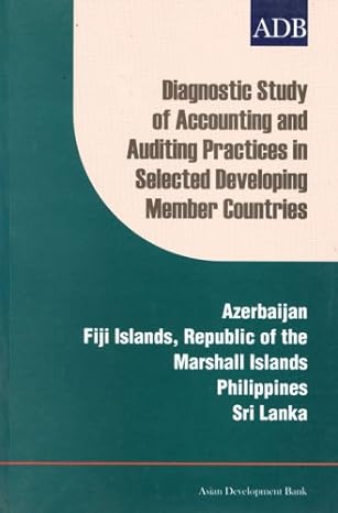 Diagnostic Study On Accounting And Auditing Practices In Selected Developing Member Countries Azerbaijan Fiji Islands Republic Of The Marshall Islands Philippines Sri Lanka