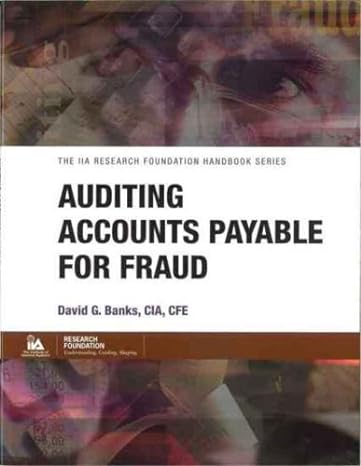 auditing accounts payable for fraud 1st edition david g banks 0894134558, 978-0894134555