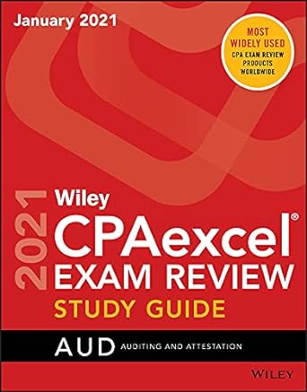 wiley cpaexcel exam review january 2021 study guide auditing and attestation 1st edition wiley 1119754216,