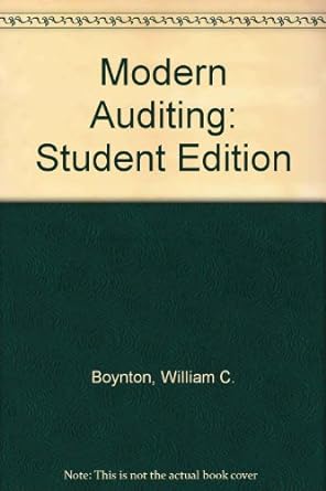 modern auditing sixth edition and update supplement to accompany modern auditing sixth edition 6th edition