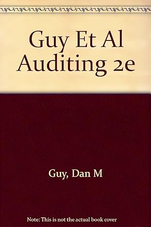 auditing 2nd edition dan m guy ,alan j winters ,c wayne alderman 0155042955, 978-0155042957