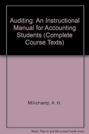 auditing 7th edition a h millichamp 1858051630, 978-1858051635