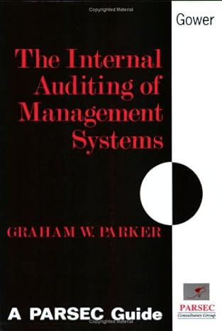 the internal auditing of management systems a parsec guide 1st edition graham w parker 0566075849,