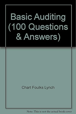 basic auditing 1st edition chart foulks lynch 0039106918, 978-0039106911
