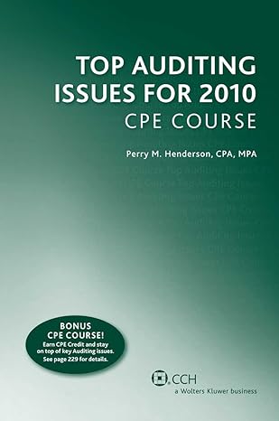 top auditing issues for 2010 cpe course 1st edition mpa perry henderson, cpa 0808021710, 978-0808021711
