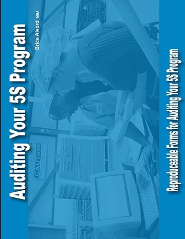auditing your 5s program reproduceable audit forms 1st edition brice alvord 1257850741, 978-1257850747