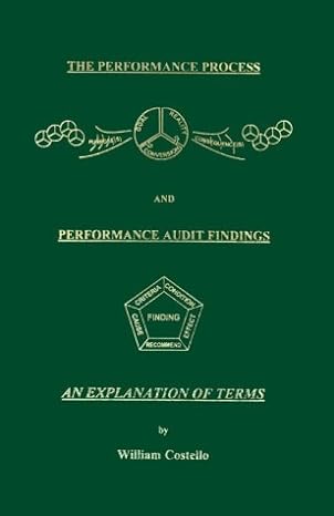 the performance process and performance audit findings an explanation of terms 1st edition william j costello