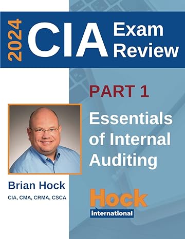 hock certified internal auditor textbook part 1 essentials of internal auditing textbooks for 2024 1st