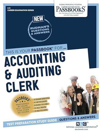 accounting and auditing clerk passbooks study guide 1st edition national learning corporation 1731800053,
