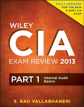 wiley cia exam review 2013 part 1 internal audit basics 4th edition s. rao vallabhaneni 1118120590,