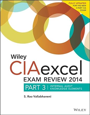 wiley ciaexcel exam review 2014 part 3 internal audit knowledge elements 5th edition s. rao vallabhaneni