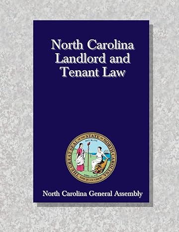 north carolina landlord and tenant law 1st edition north carolina general assembly b0cvtyc9q9, 979-8879671155