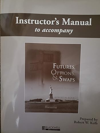 futures options and swaps instructors manual 2nd edition robert kolb 1577180852, 978-1577180852