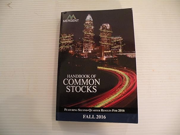 handbook of common stocks fall edition mergent 1630538019, 978-1630538019