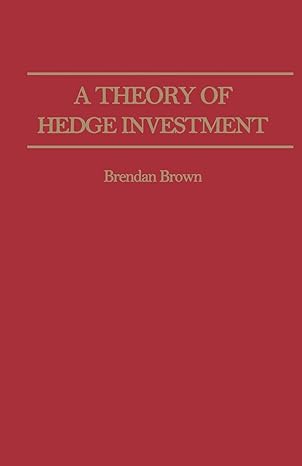 a theory of hedge investment 1st edition b brown 1349061050, 978-1349061051